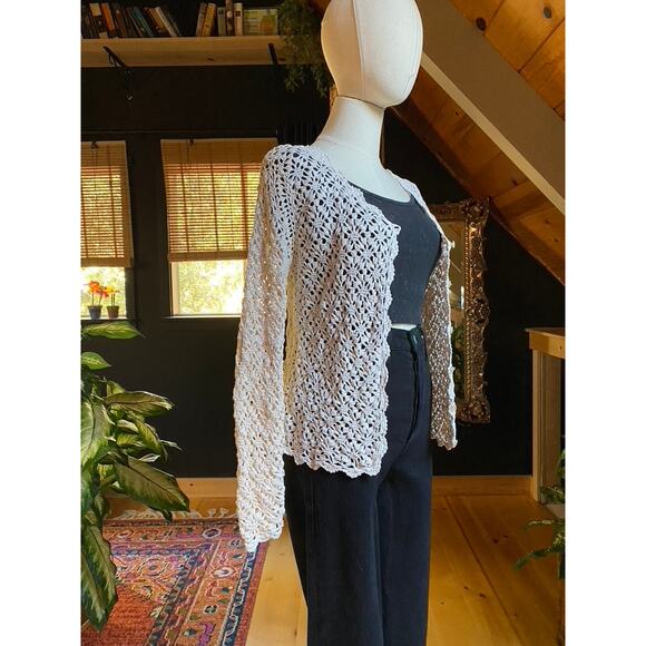 Crochet Knit Cardigan 1990 - Picture 3 of 4